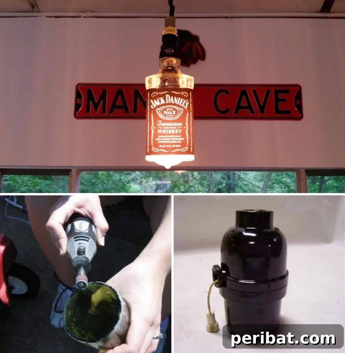 35 Radiant Outdoor Lantern Ideas to Transform Your Garden 18 Upcycled Liquor Bottle Light