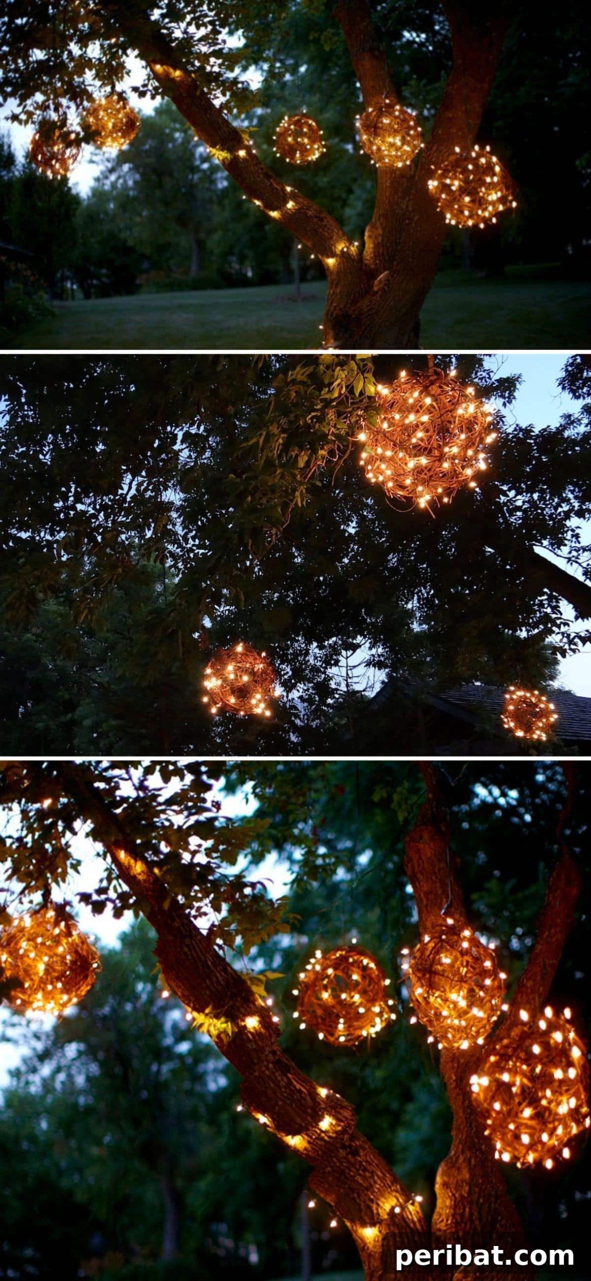 35 Radiant Outdoor Lantern Ideas to Transform Your Garden 3 DIY Grapevine Garden Lights
