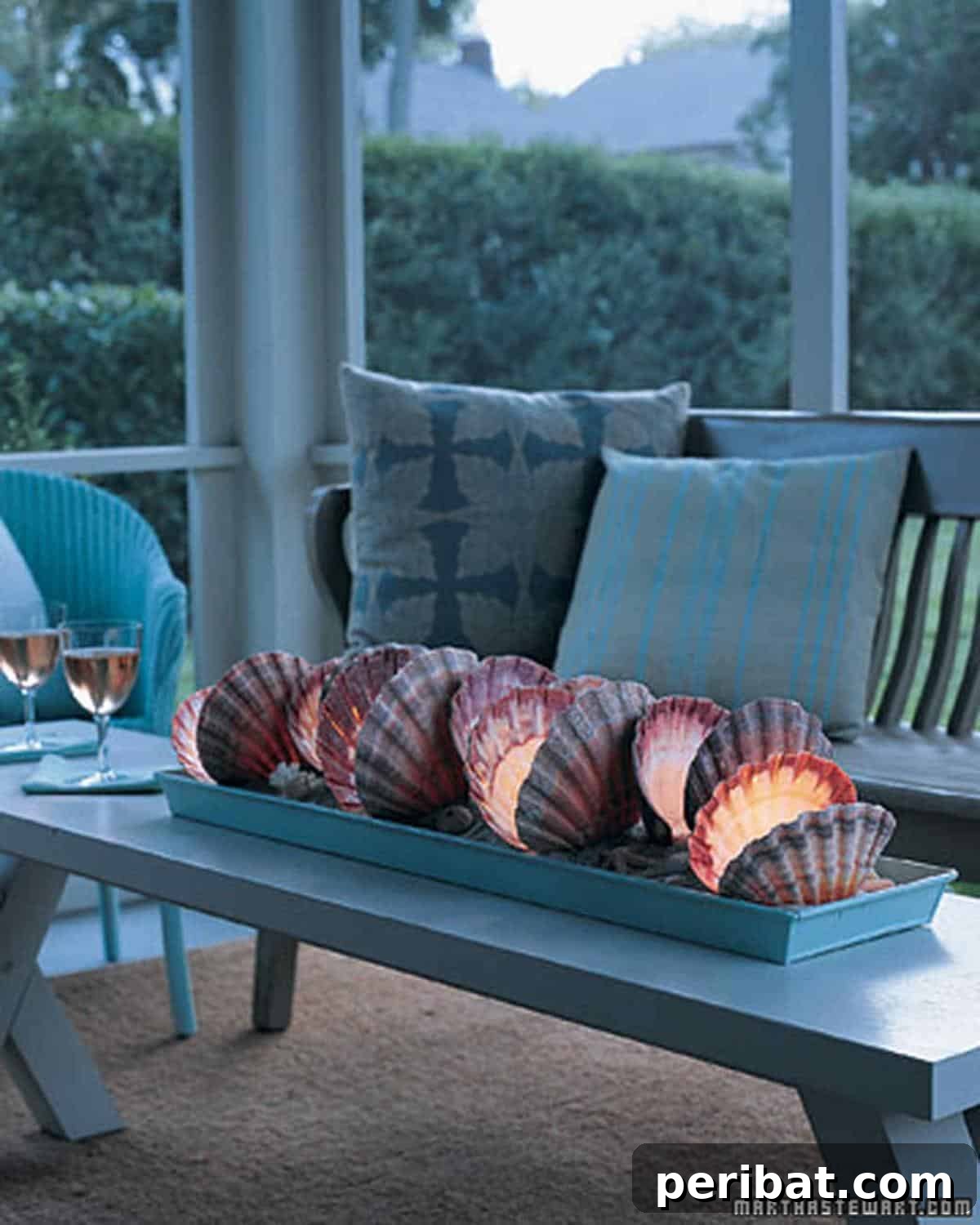 35 Radiant Outdoor Lantern Ideas to Transform Your Garden 26 Glowing Seashell Table Lantern