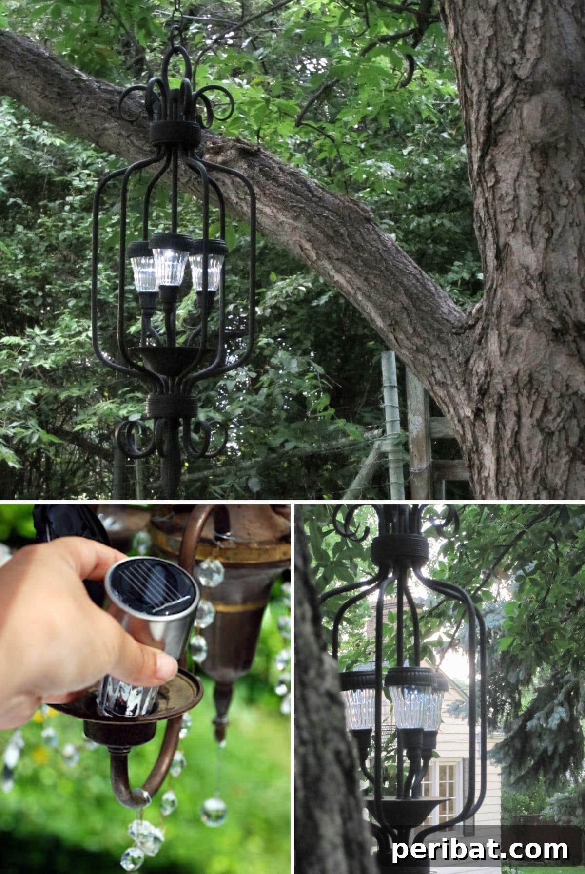 35 Radiant Outdoor Lantern Ideas to Transform Your Garden 34 Upcycled Solar Outdoor Chandelier