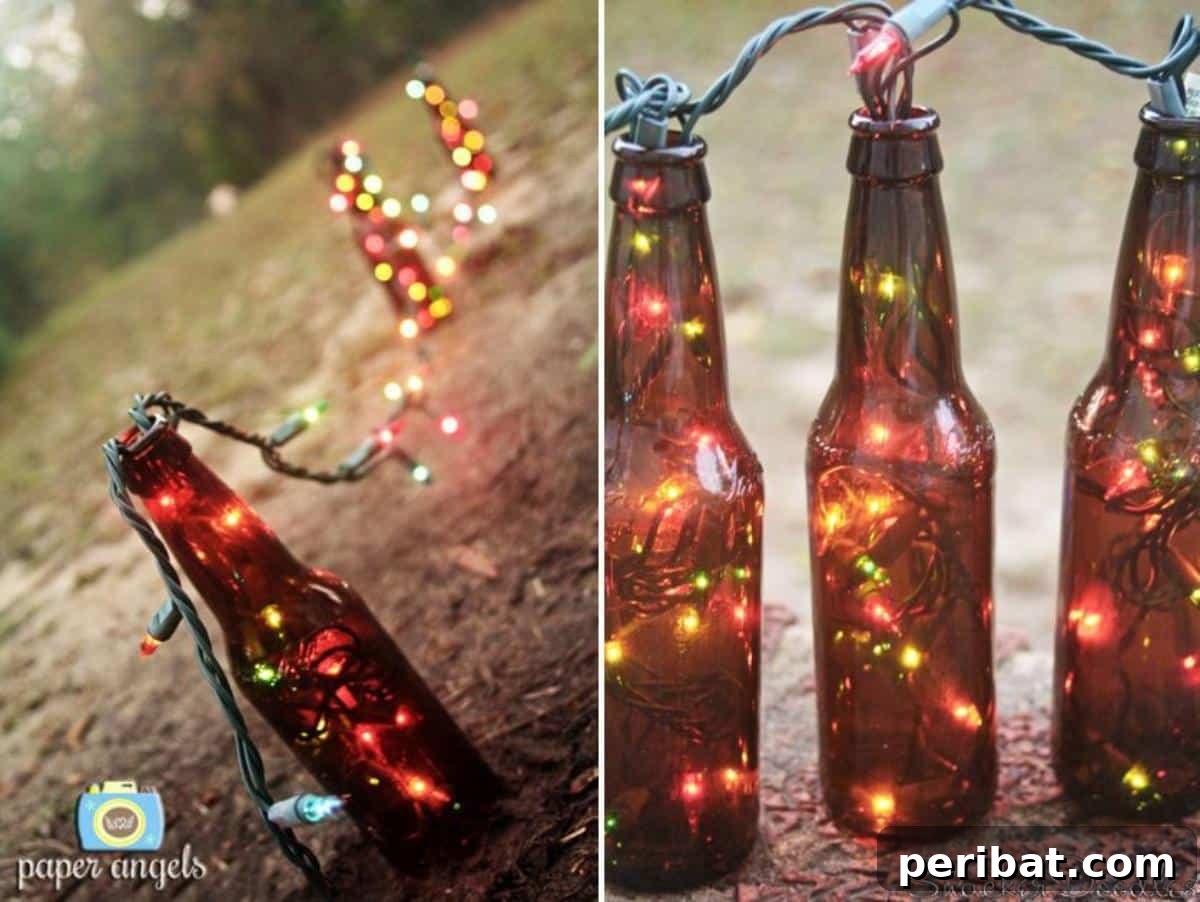 35 Radiant Outdoor Lantern Ideas to Transform Your Garden 5 Upcycled Beer Bottle Garden Lights
