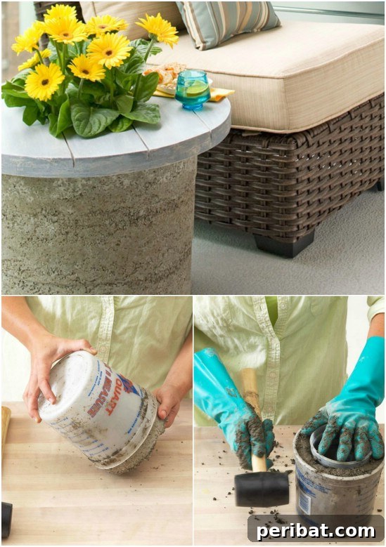 Easy Concrete Side Table