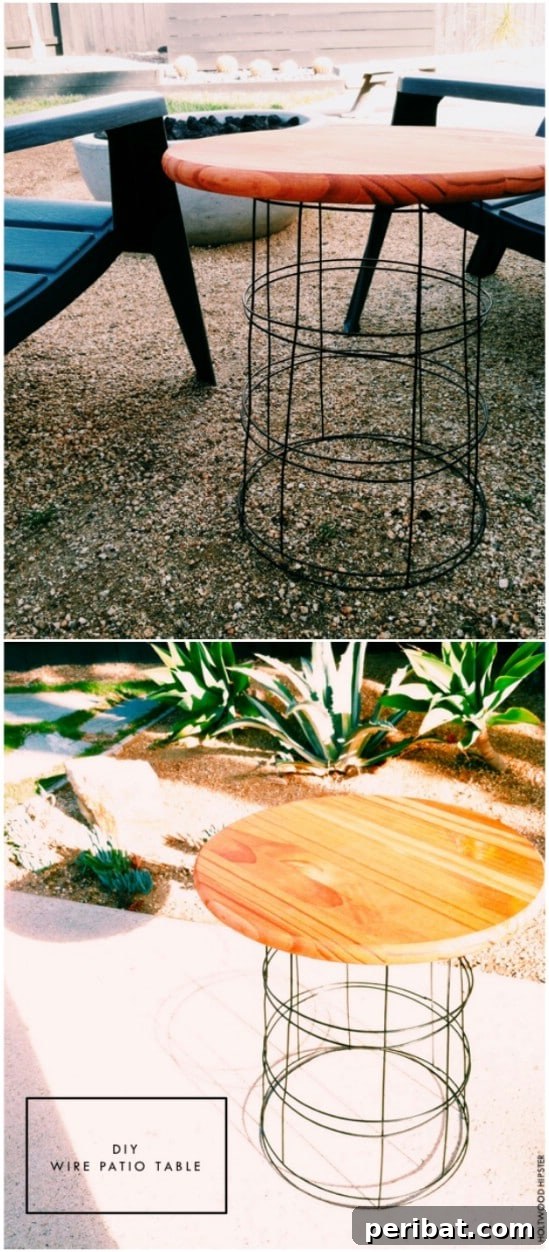 DIY Wire Patio Table