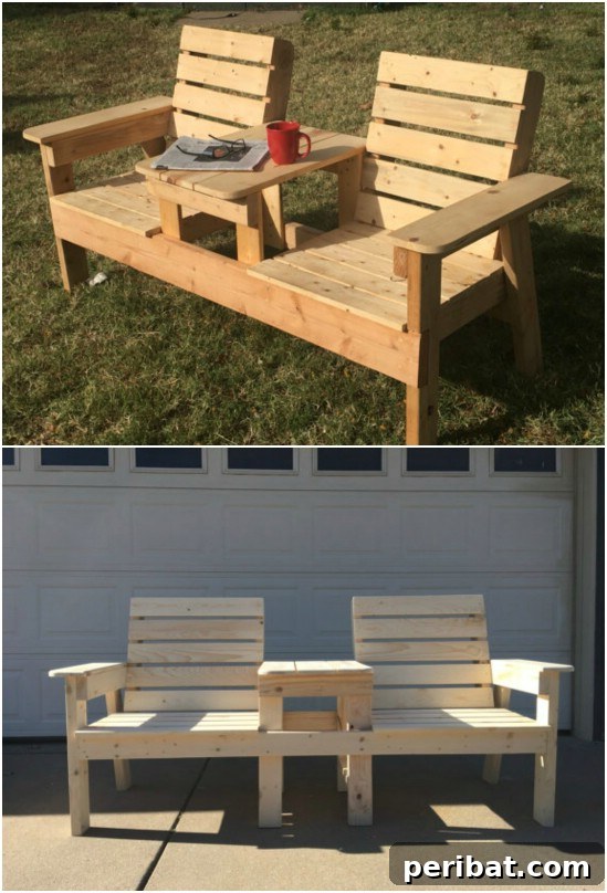Reclaimed Pallet Double Chair