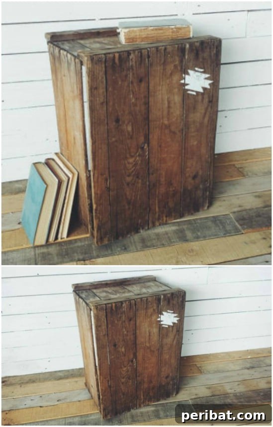 Repurposed Crate Side Table