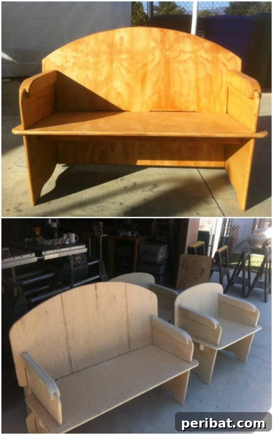 Upcycled Plywood Love Seat