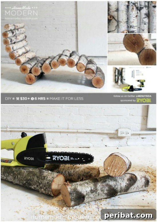 Repurposed Log Lounger