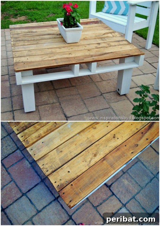 Easy DIY Outdoor Pallet Table