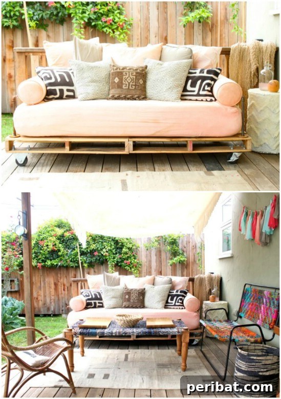 Repurposed Pallet Rolling Bed