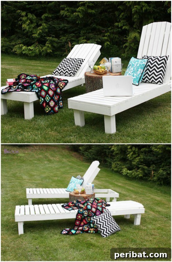 Simple Reclining Outdoor Lounge
