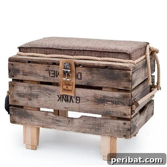 Upcycled Crate Bench