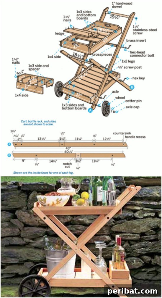 DIY Outdoor Bar Cart