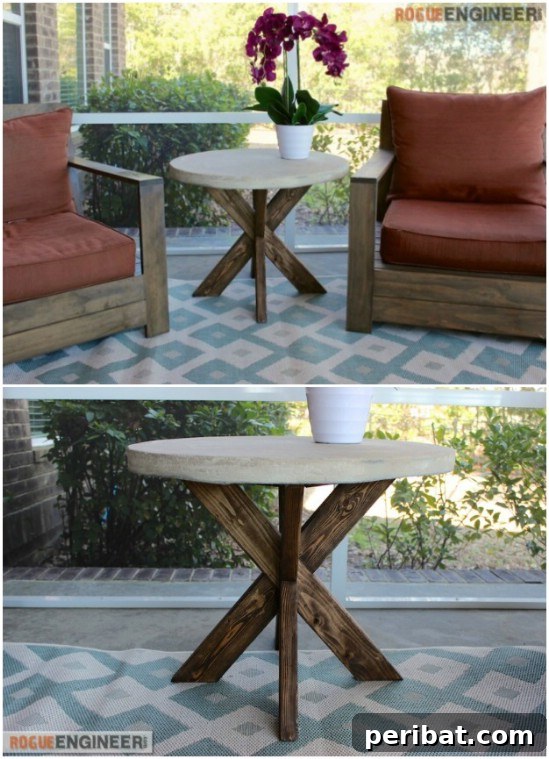 DIY X Brace Side Table