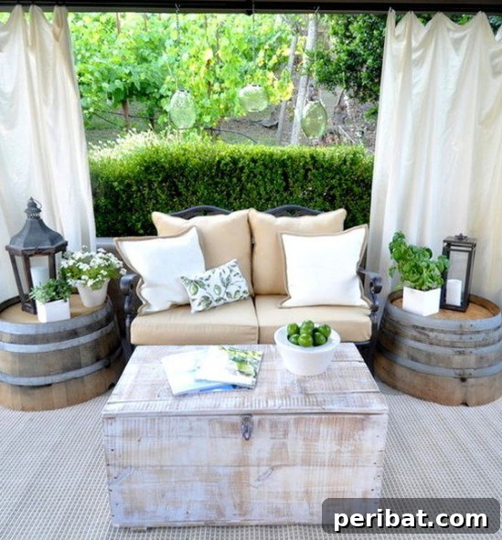 Wine Barrel Side Tables