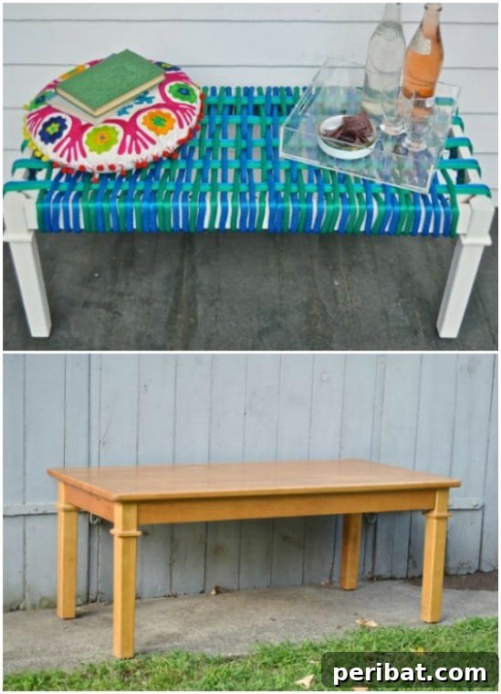 Upcycled Coffee Table Bench