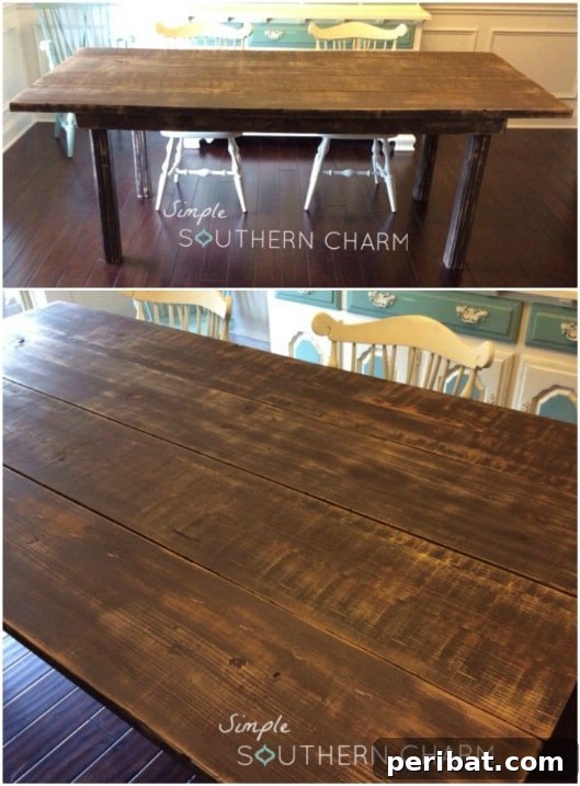 DIY 2X4 Farmhouse Kitchen Table