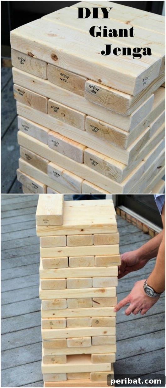 Easy Homemade Life Size Jenga Game