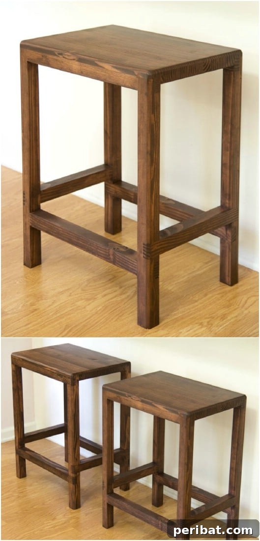 DIY 2X4 Half Lap Barstool