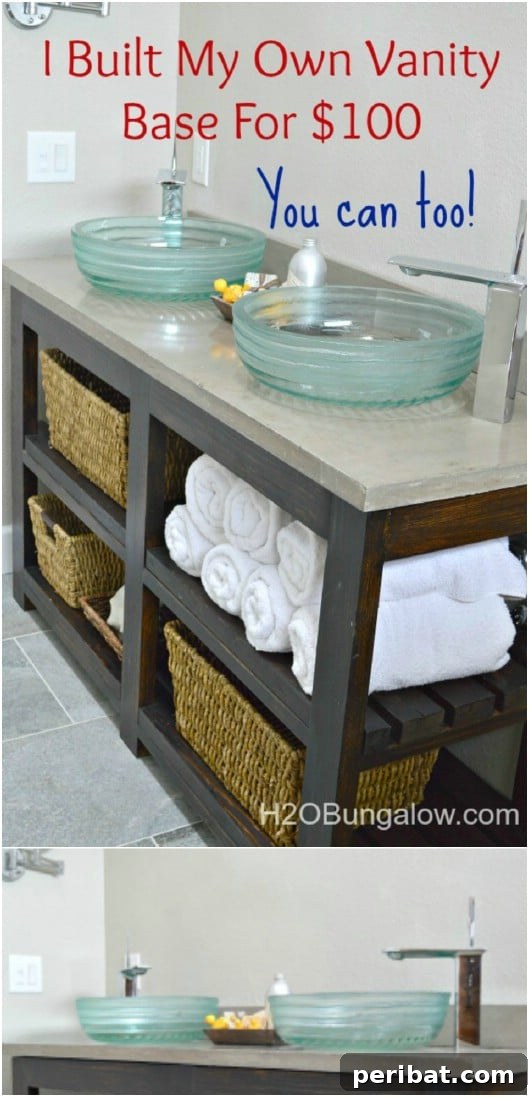 Open Shelf Bathroom Vanity