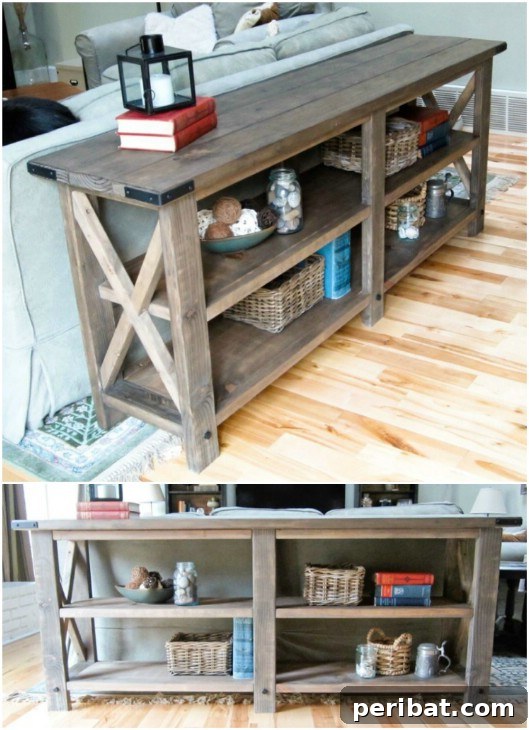 Farmhouse Style X Console