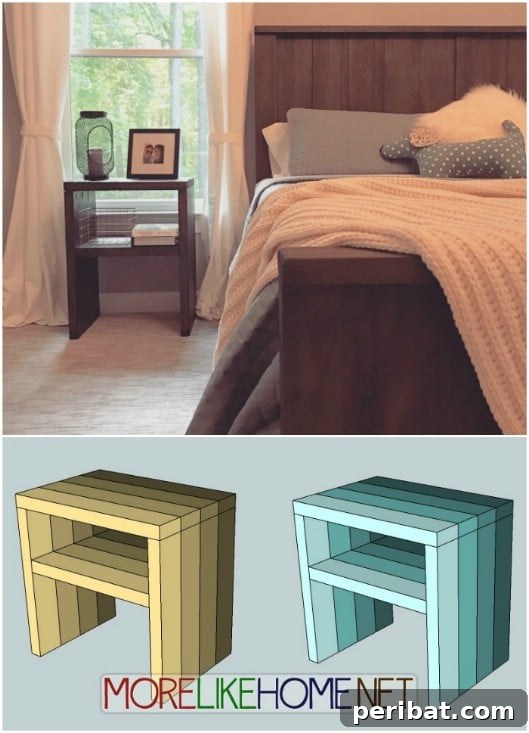 Super Easy 2X4 Nightstand