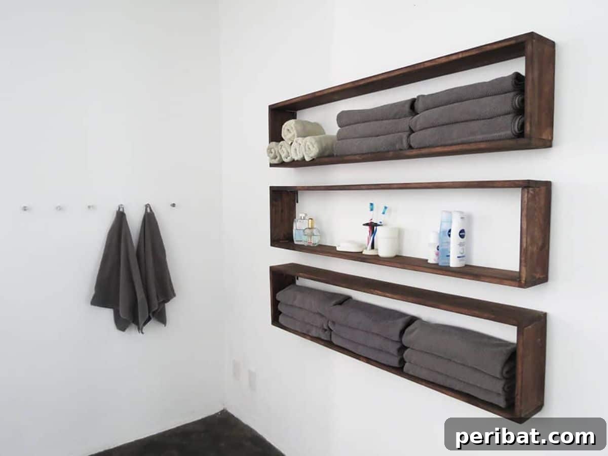 Wood Wall Shelves DIY for flexible storage options
