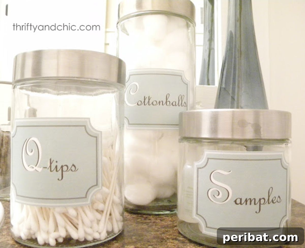 Bathroom Container Labels - Free Printables for organized essentials