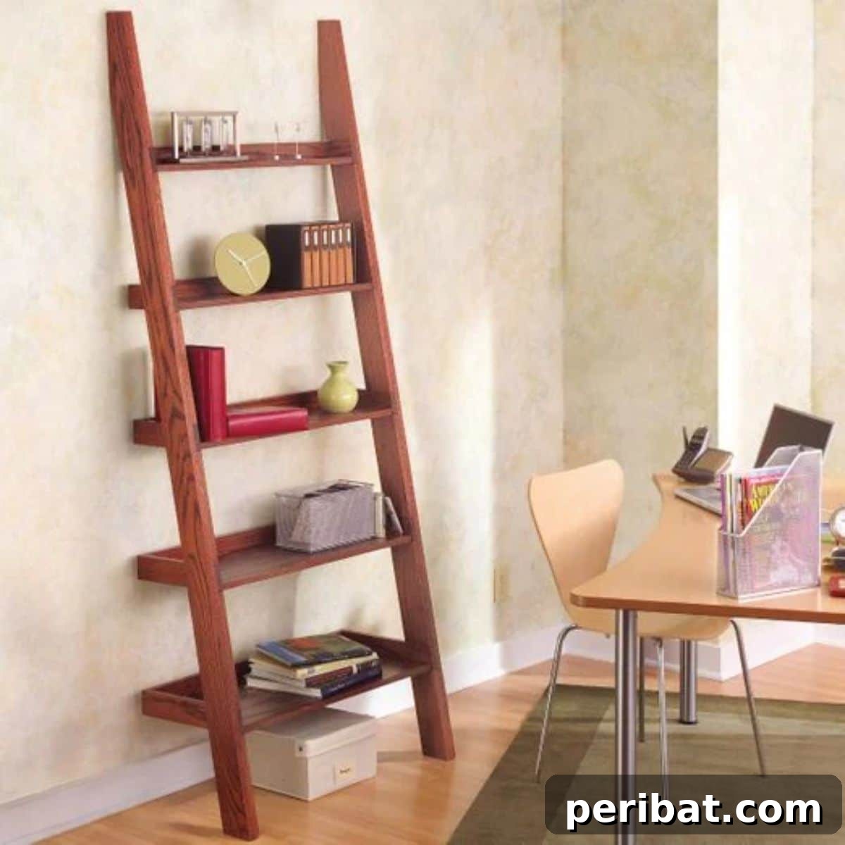 Leaning Tower of Shelves for versatile bathroom storage