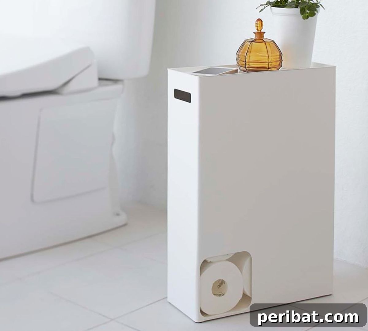 Yamazaki Toilet Paper Organizer & Dispenser for sleek storage