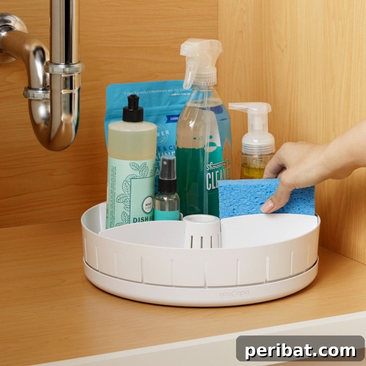 YouCopia SinkSuite Under Sink Turntable for easy access