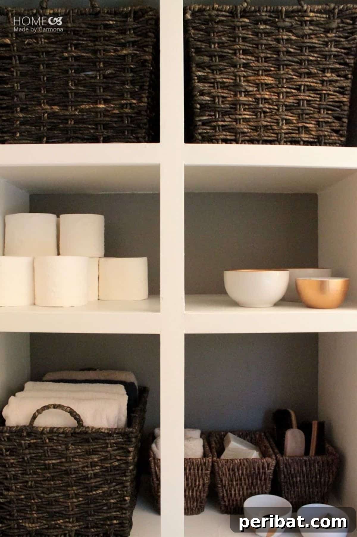 Recessed Bathroom Storage for a seamless look