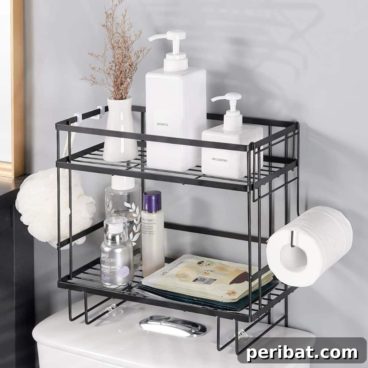 Toilet Tank Storage Shelf for convenient access