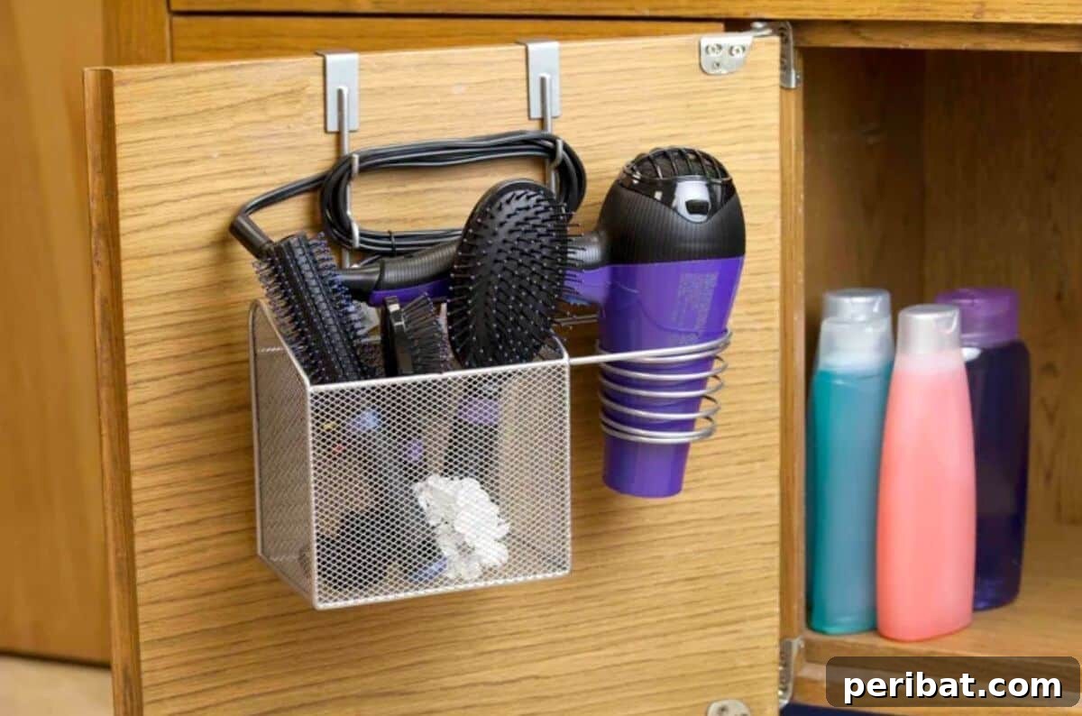 Rebrilliant Metal 2 Compartment Hair Tool Holder for easy access