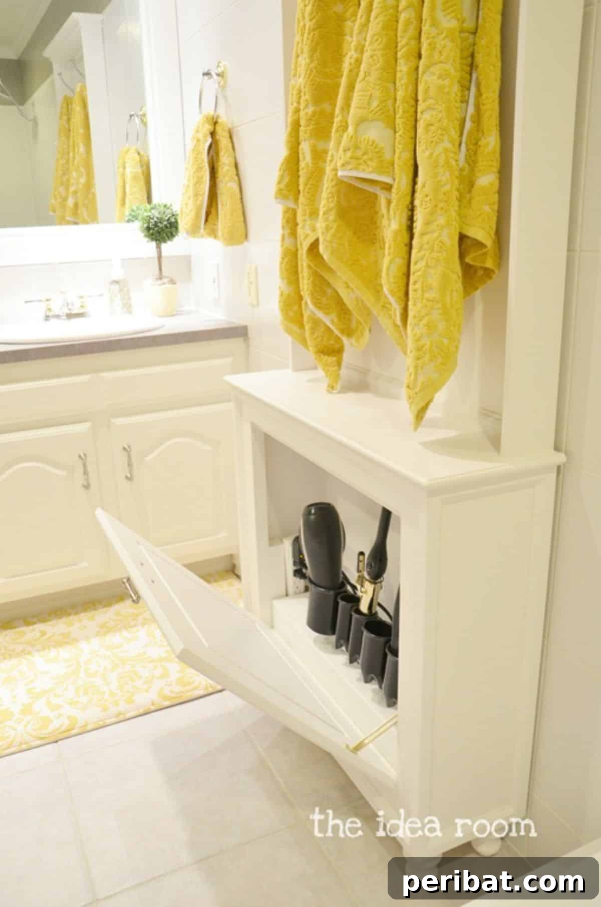 Hair Tool Storage Cabinet for organized appliances
