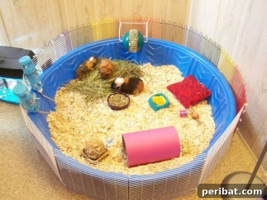 20 Genius Hacks for Repurposing Old Kiddie Pools 11 DIY Guinea Pig Cage