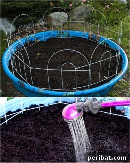 20 Genius Hacks for Repurposing Old Kiddie Pools 6 Repurposed Kiddie Pool Container Garden