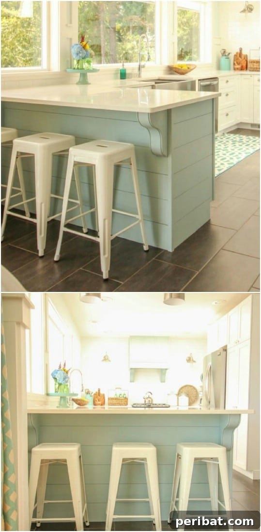 DIY Shiplap Kitchen Island
