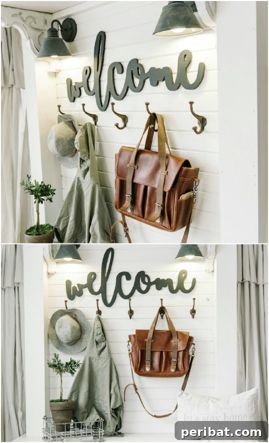 DIY Shiplap Styled Hall Tree