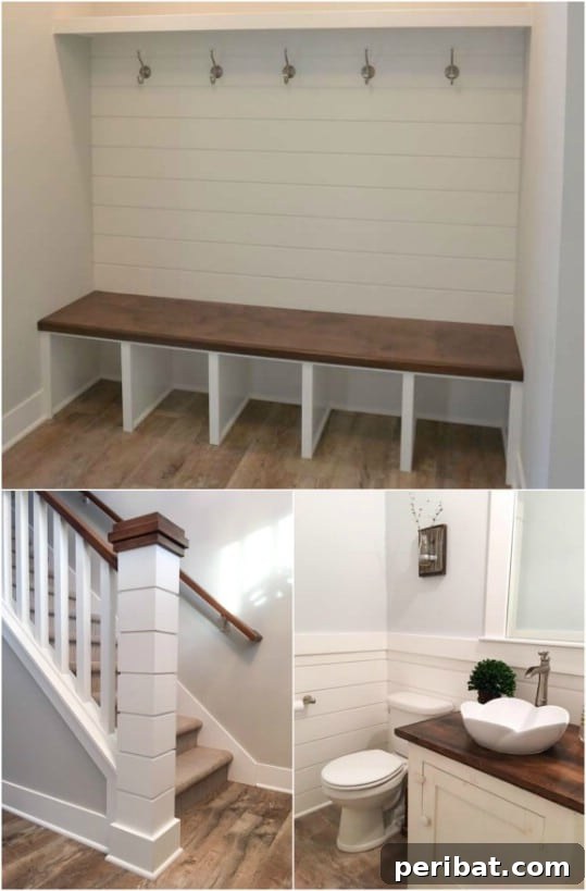DIY Shiplap Fireplace Backsplash