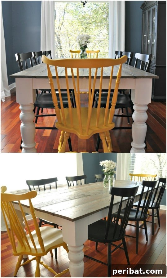 DIY Shiplap Styled Farmhouse Table