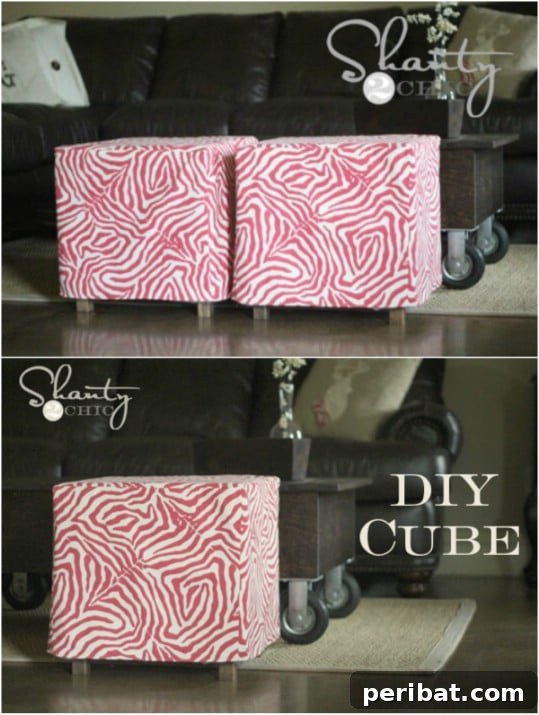 Affordable DIY Square Ottoman under $20