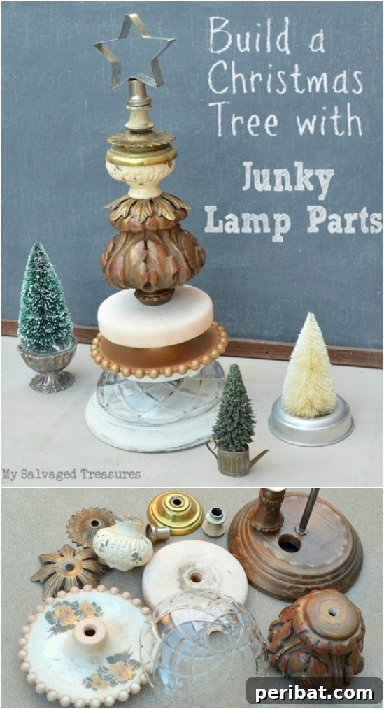 Clever Lamp Upcycling Projects for Every Corner of Your Home and Garden 16 Unique Junky Lamp Base Christmas Trees