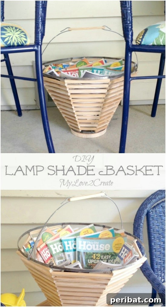 Clever Lamp Upcycling Projects for Every Corner of Your Home and Garden 17 Upcycled Lampshade Basket