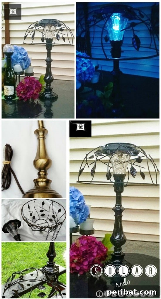 Clever Lamp Upcycling Projects for Every Corner of Your Home and Garden 20 Upcycled Lamp Turned Outdoor Solar Light