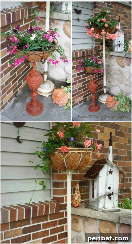 Clever Lamp Upcycling Projects for Every Corner of Your Home and Garden 3 Floor Lamp Patio Planter