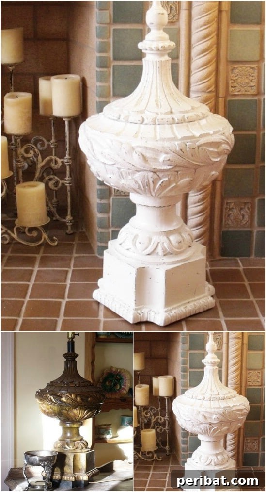Clever Lamp Upcycling Projects for Every Corner of Your Home and Garden 4 Repurposed Lamp Base Finial