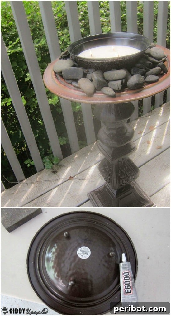 Clever Lamp Upcycling Projects for Every Corner of Your Home and Garden 9 DIY Citronella Firepot