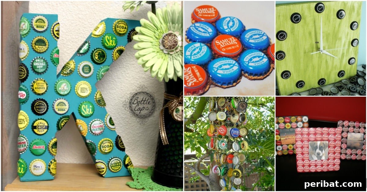 Elevate Your Home Style with 25 Upcycled Bottle Cap Crafts 2 Creative bottle cap project ideas for upcycling and home decor