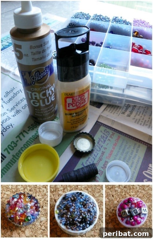 Elevate Your Home Style with 25 Upcycled Bottle Cap Crafts 20 DIY Bottle Cap Kitchen Magnets for fridge