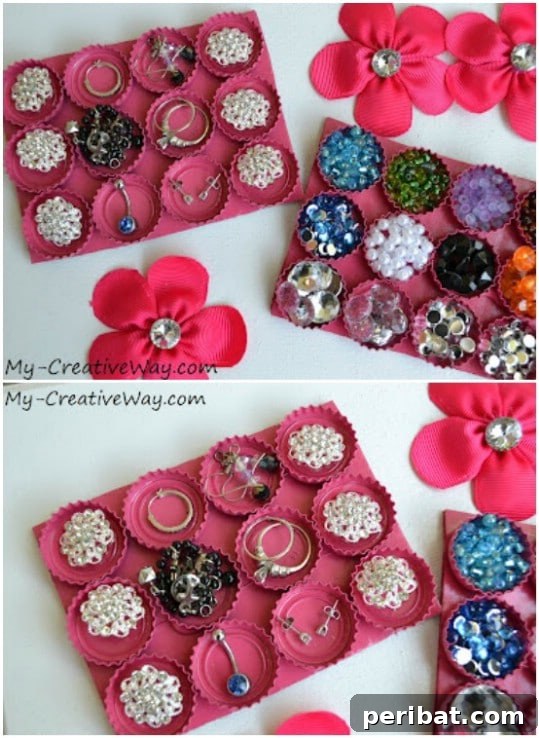 Elevate Your Home Style with 25 Upcycled Bottle Cap Crafts 26 Easy Upcycled Jewelry Organizer from bottle caps